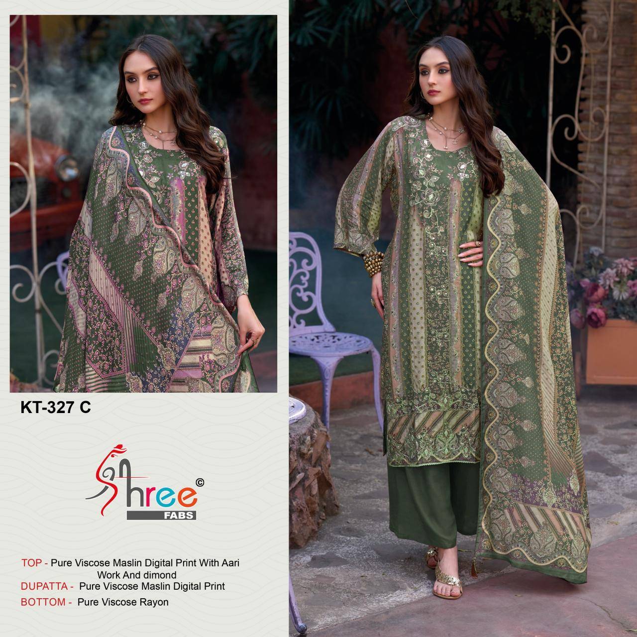 Shree fabs KT - 327 Wholesale dress material dealers in india
